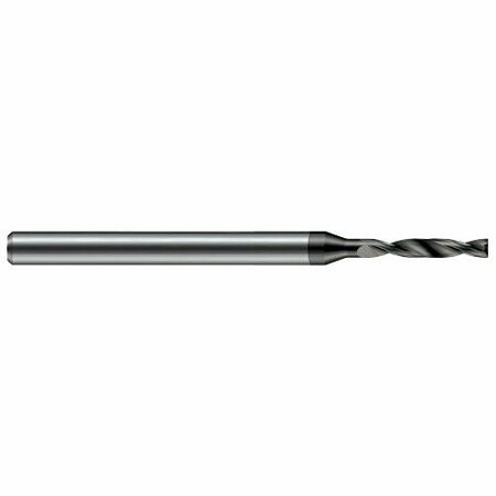 HARVEY TOOL 0.052in. Drill dia x 0.36in. Flute Length Carbide HP Drill for Flat Bottom, 2 Flutes, AlTiN Coated FBG0520-C3